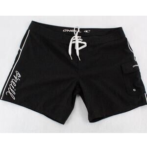 Vintage O’Neill Board Shorts Womens Size 11 Black Surf 2000s Y2K Spring Break